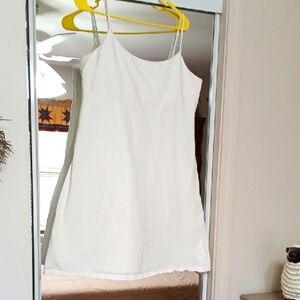 Boston Proper White Cotton Blend Dress